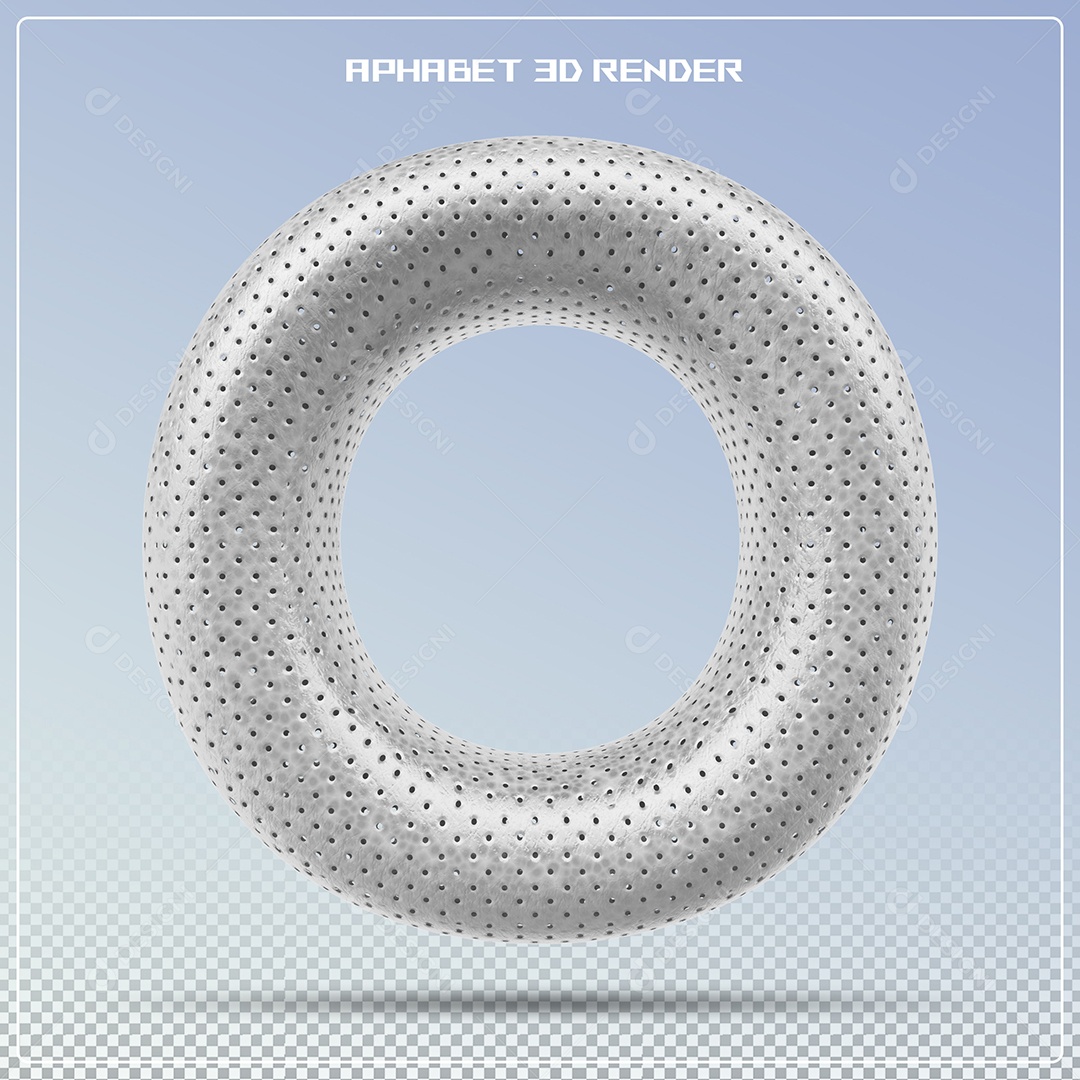 Letra 3D O Cinza Para Composição PSD
