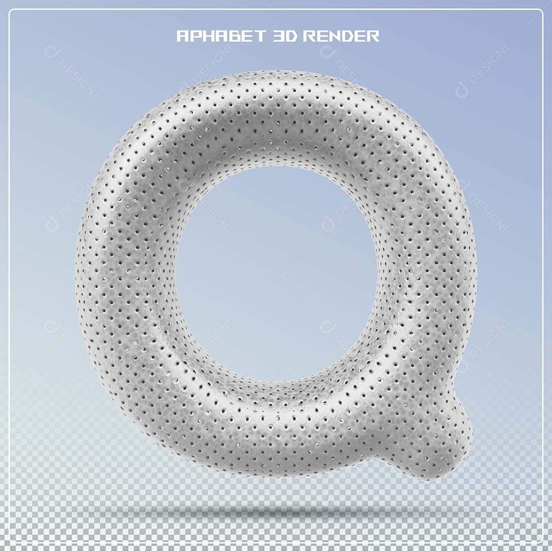Letra 3D O Cinza Para Composição PSD
