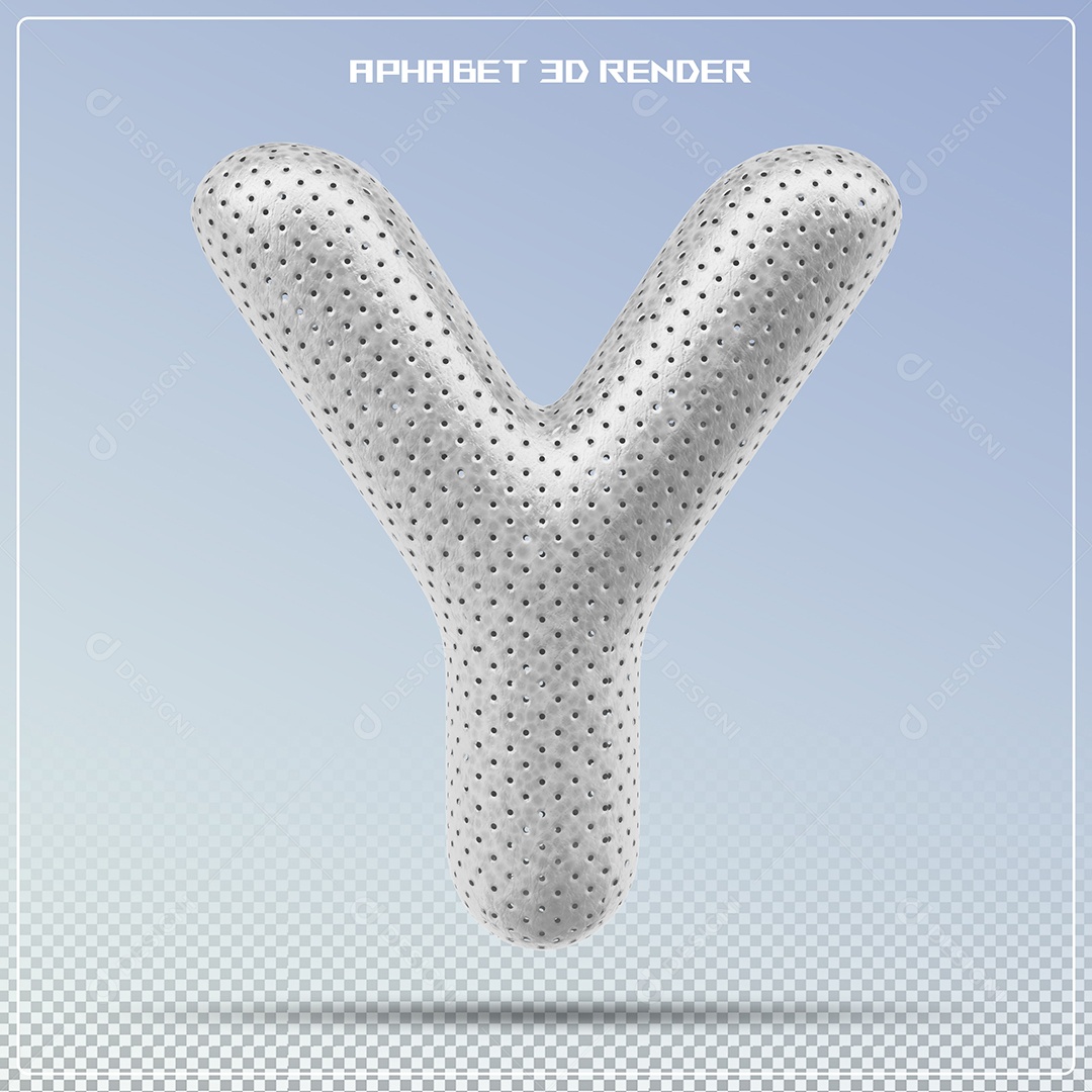 Letra 3D Y Cinza Para Composição PSD