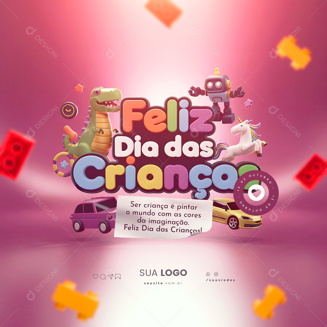 Feliz Dia das Crianças 12 de Outubro Social Media PSD Editável