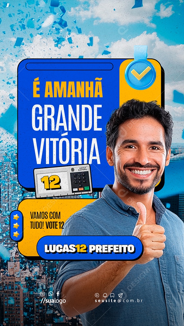 Story Politica Grande Vitória Social Media PSD Editável