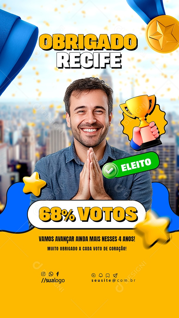 Story Politica Vitória Social Media PSD Editável