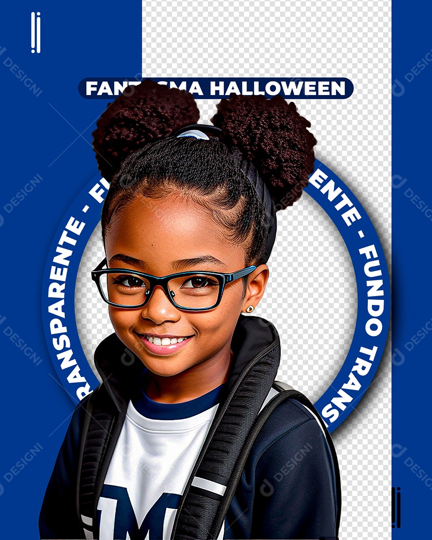 Criança Sorridente Estudante Com Mochila Composição PSD