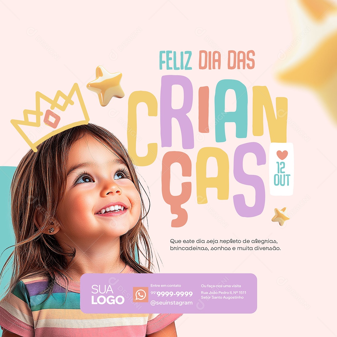 Dia Das Crianças 12 de Outubro Social Media PSD Editável