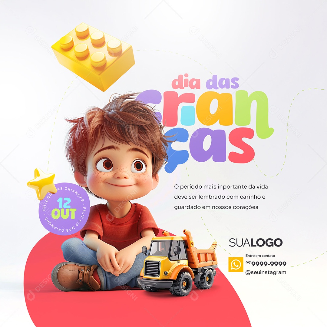 Dia Das Crianças 12 de Outubro Social Media PSD Editável