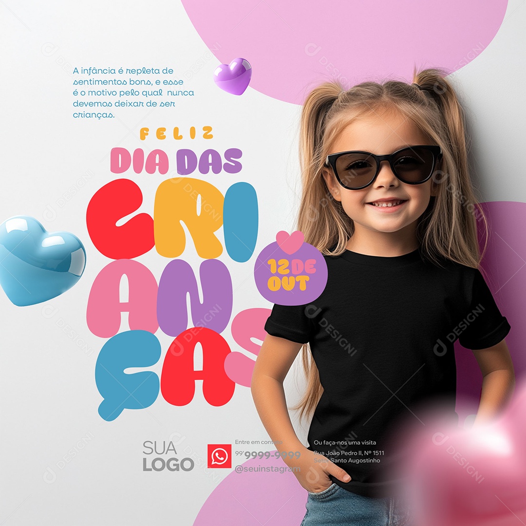 Dia Das Crianças 12 de Outubro Social Media PSD Editável