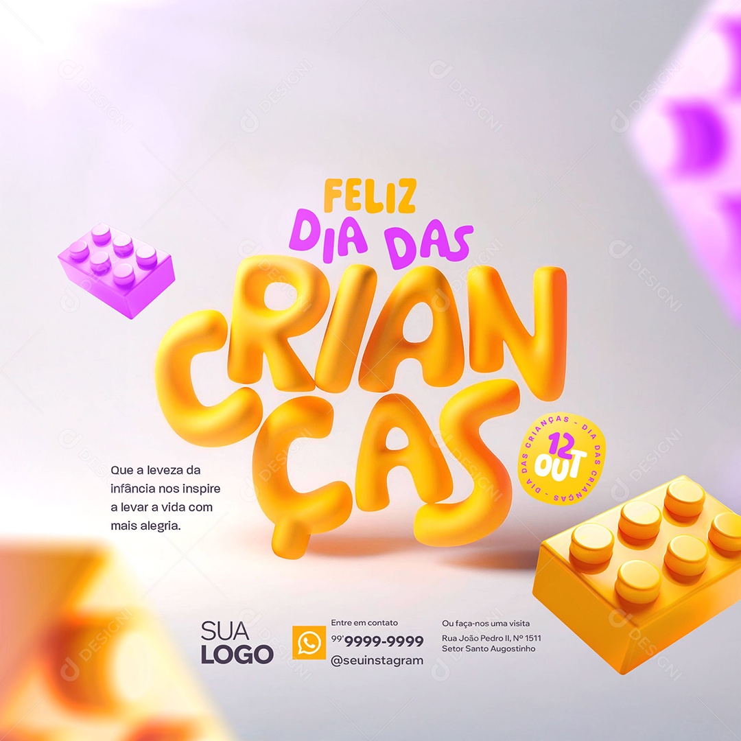 Dia Das Crianças 12 de Outubro Social Media PSD Editável