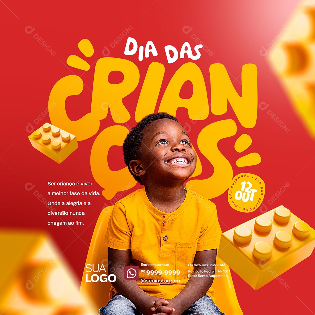 Feliz Dia das Crianças 12 de Outubro Social Media PSD Editável