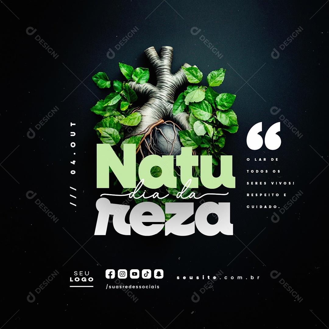 Dia da Natureza 04 de Outubro Social Media PSD Editável