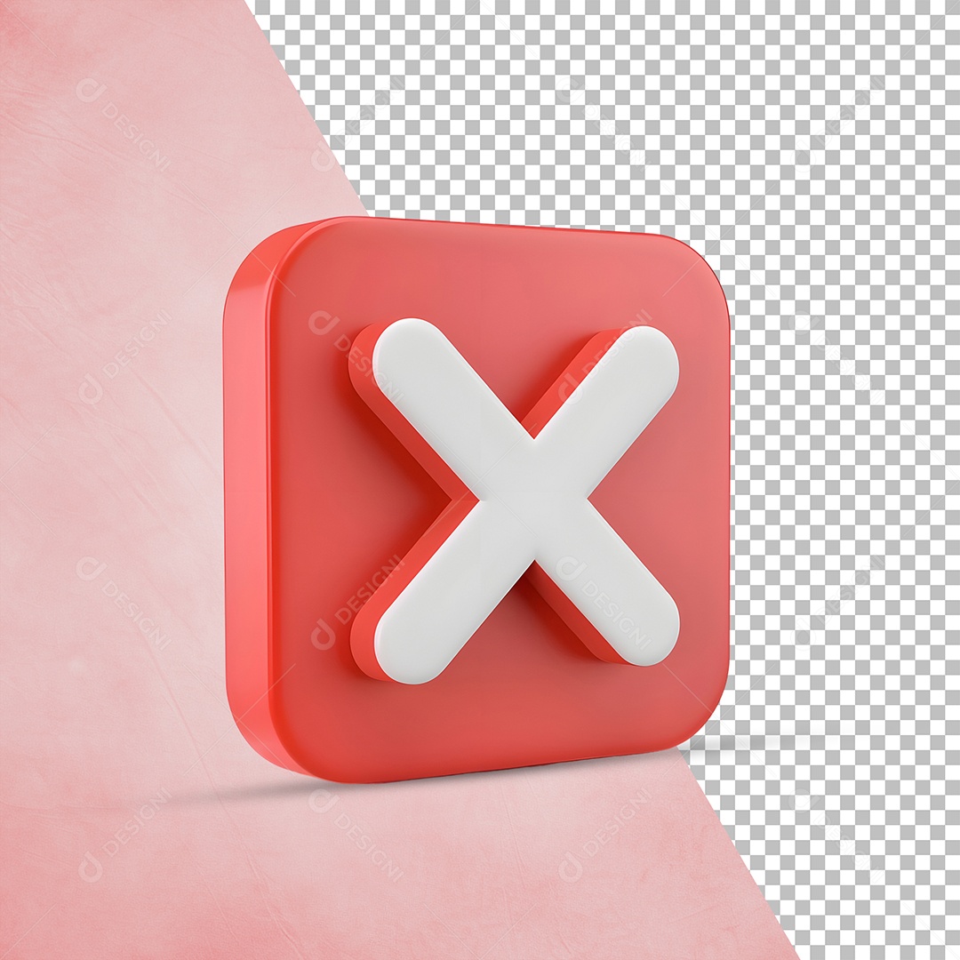 Ícone 3D de Negativo para Composição PSD