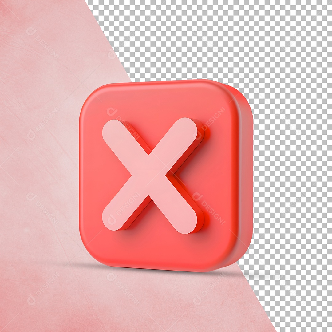Ícone 3D de Negativo para Composição PSD