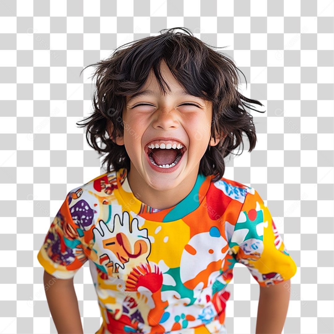 Criança Alegre Sorrindo PNG Transparente