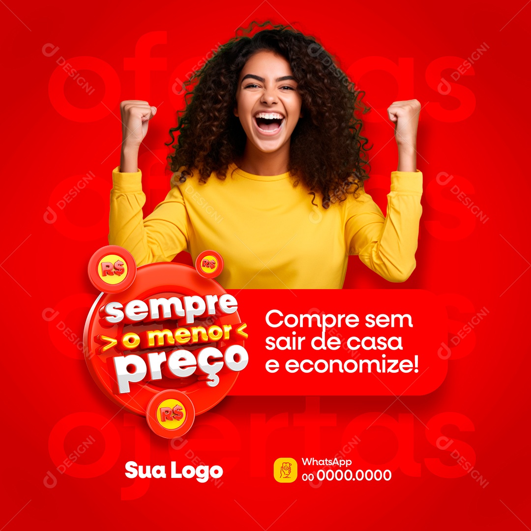 Aproveite Essa Oferta Compre Sem Sair de Casa Social Media PSD Editável
