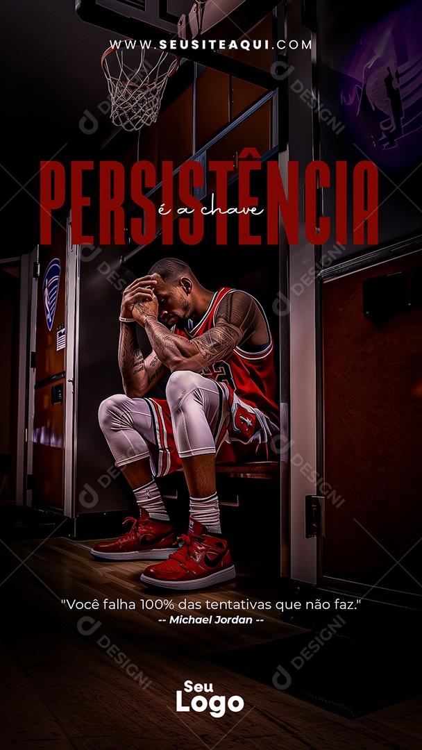 Story Frase Motivacional Persistencia E A Chave Media PSD Editável