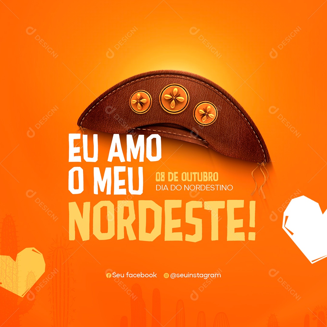 Dia do Nordestino 08 de Outubro Social Media PSD Editável