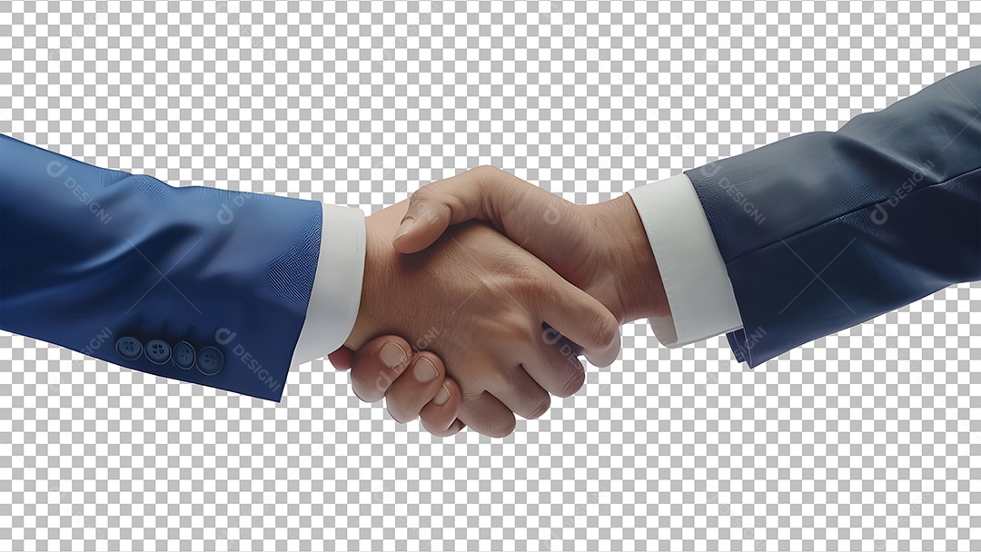 Aperto de Mãos Elemento 3D para Composição PSD
