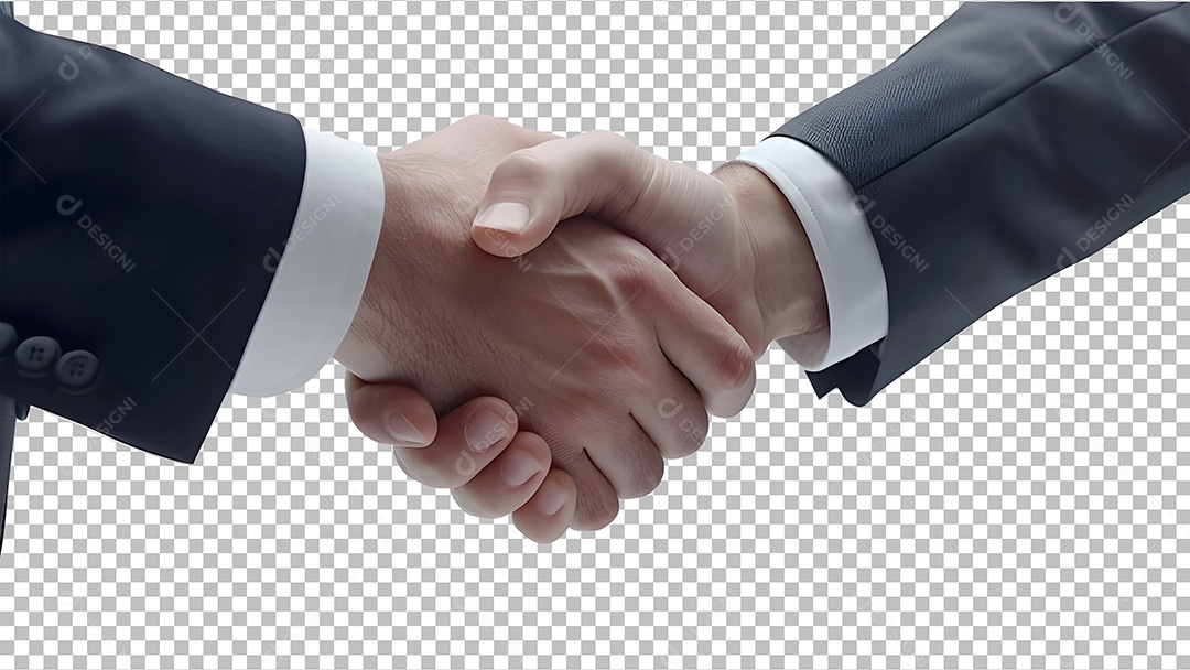 Aperto de Mãos Elemento 3D para Composição PSD
