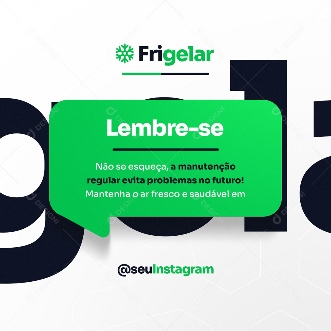 Ar Condicionado Lembre-Se Social Media PSD Editável