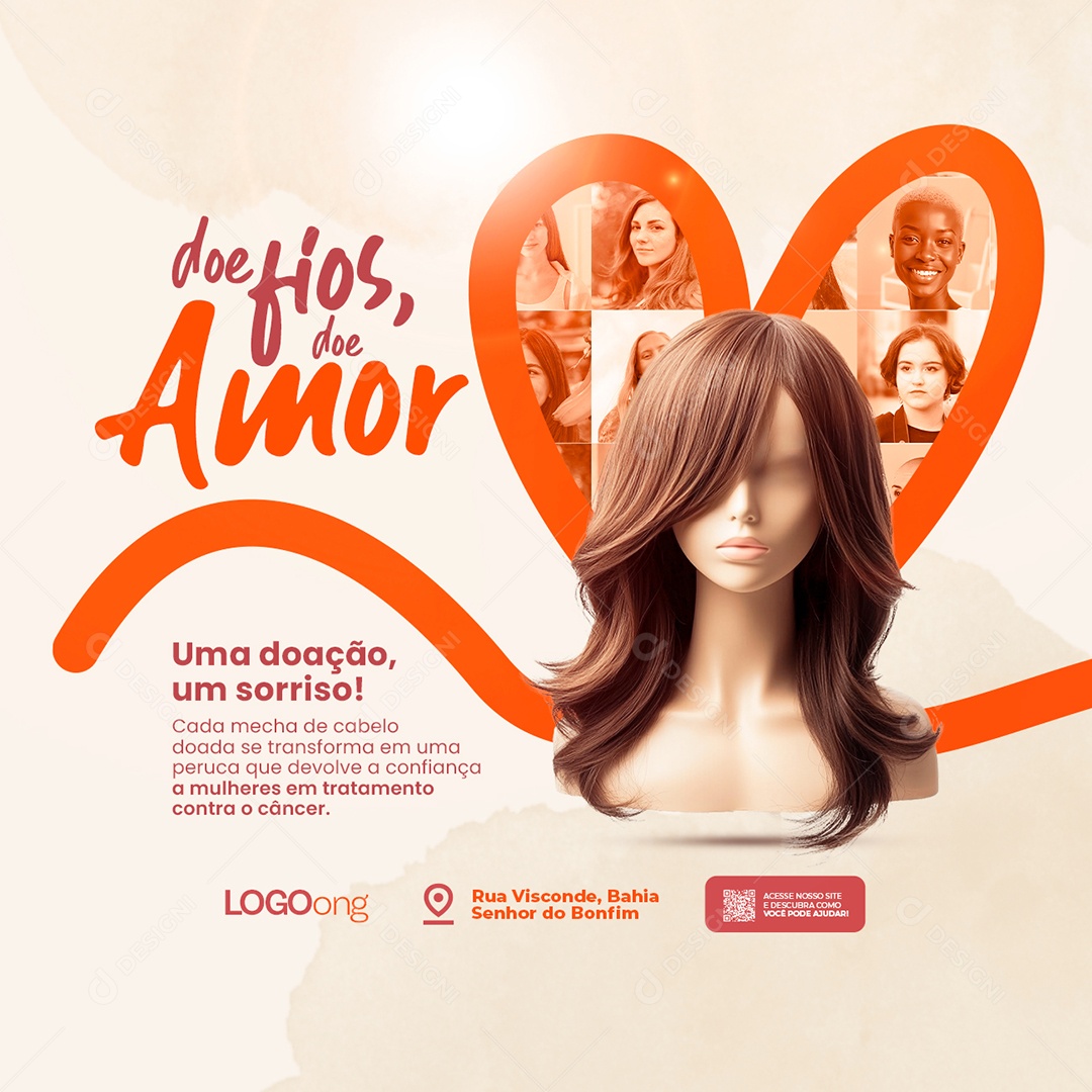 Ong Uma Doação Um Sorriso Social Media PSD Editável
