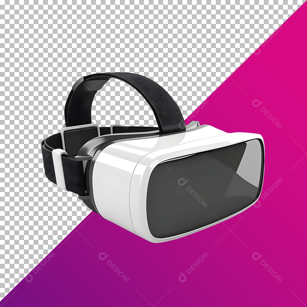 Óculos VR Roxo Elemento 3D Para Composição PSD