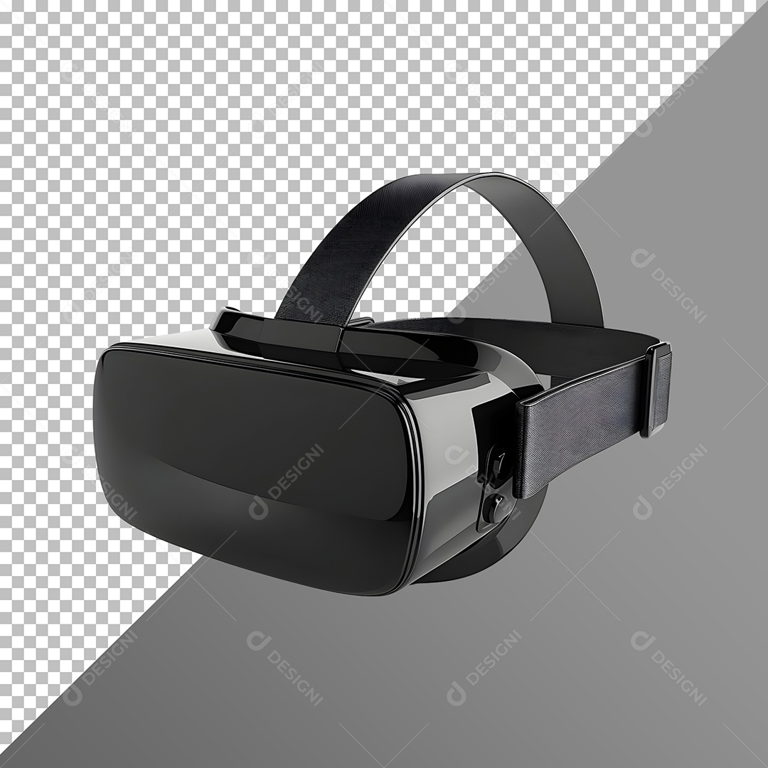 Óculos VR Preto Elemento 3D Para Composição PSD
