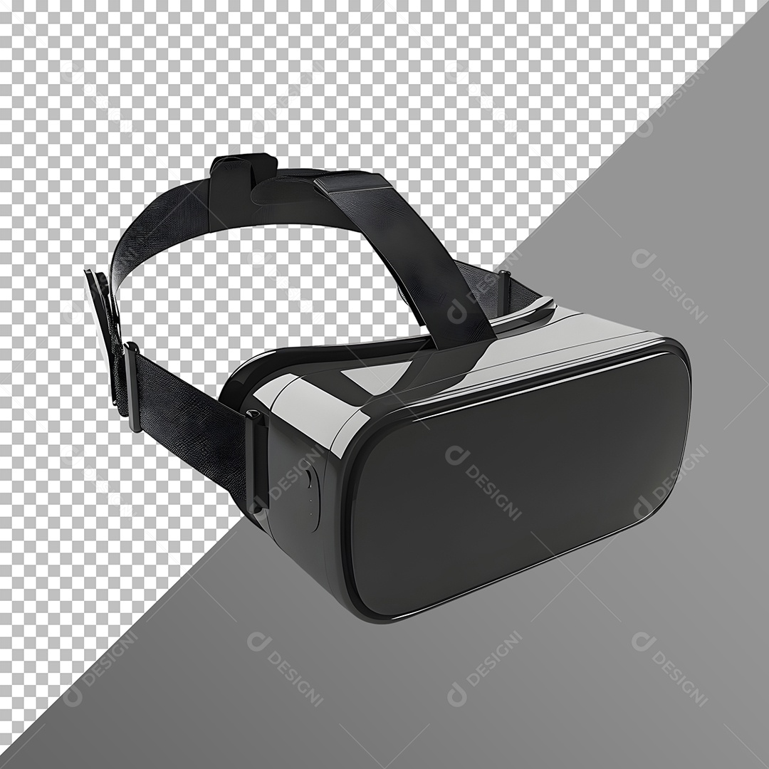 Óculos VR Preto Elemento 3D Para Composição PSD