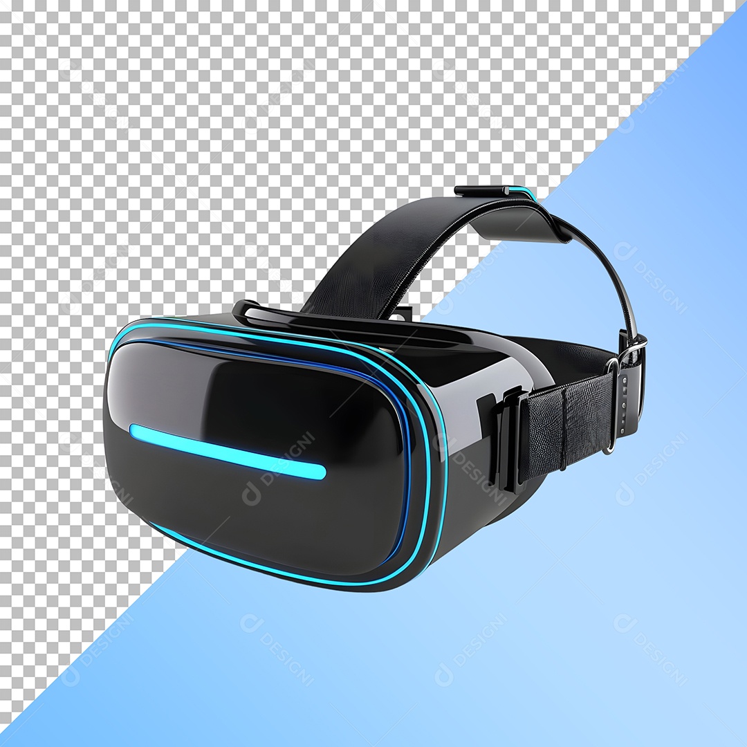 Óculos VR Azul Elemento 3D Para Composição PSD