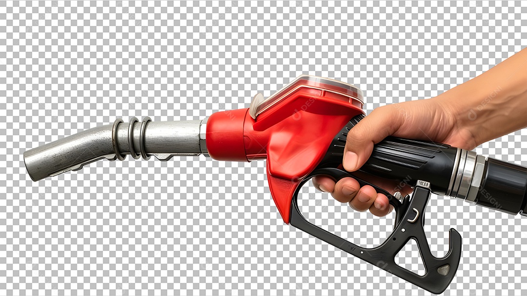 Bico de Abastecimento Automático Cor Vermelho Elemento 3D Para Composição PSD