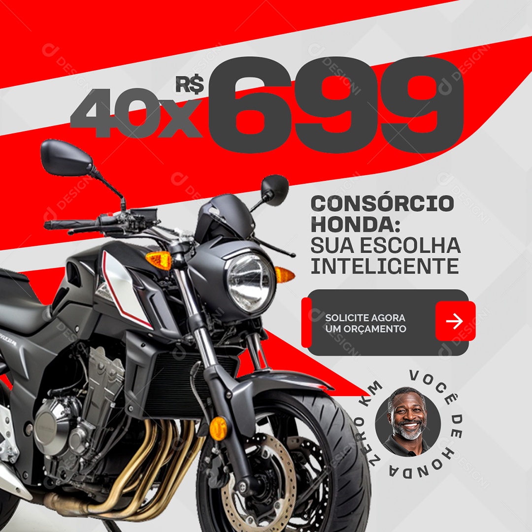 Consórcio Honda Sua Escolha Inteligente Social Media PSD Editável