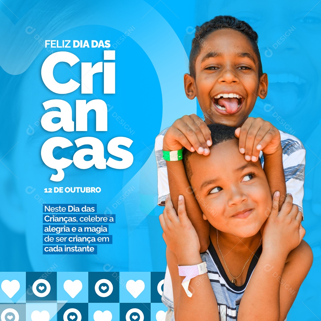 Feliz Dia das Crianças 12 de Outubro Social Media Editável