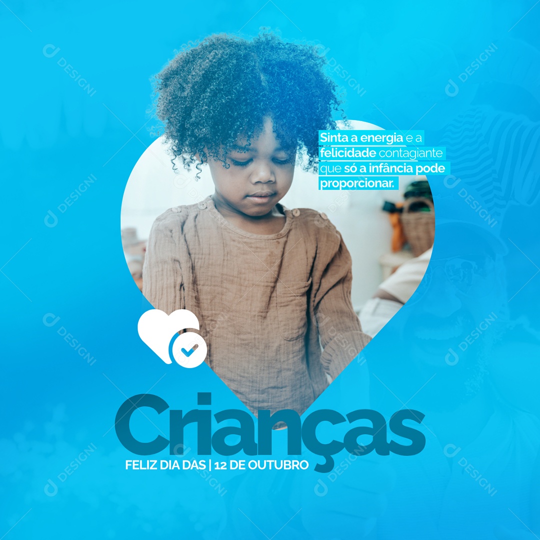 Dia das Crianças 12 de Outubro Sinta a Energia Social Media PSD Editável
