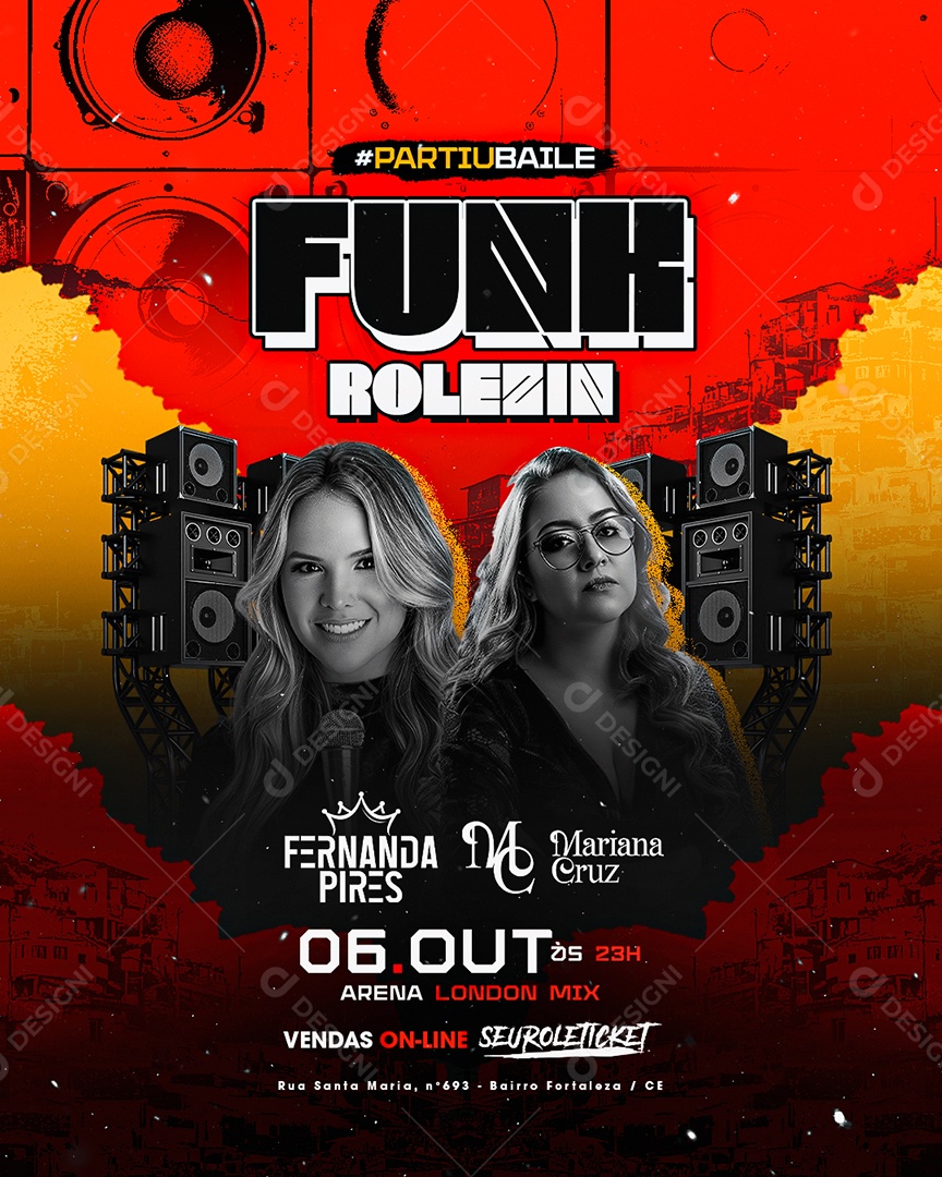 Flyer Funk Rolezin Social Media PSD Editável