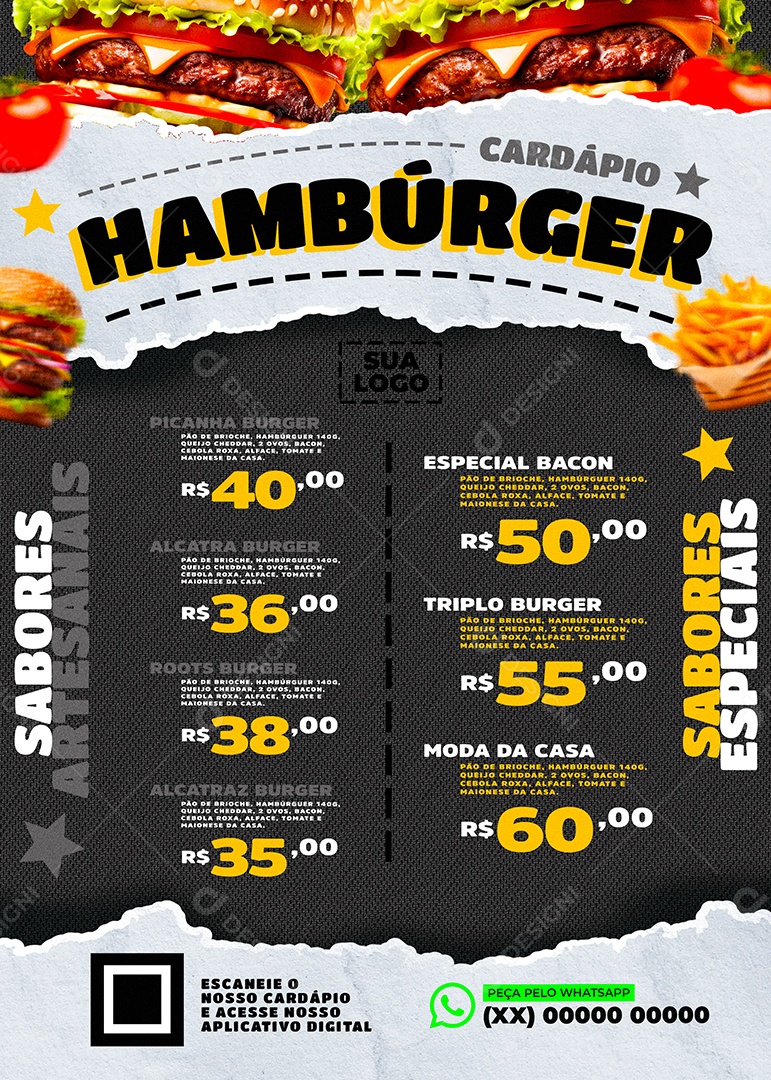 Hamburgueria Social Media PSD Editável