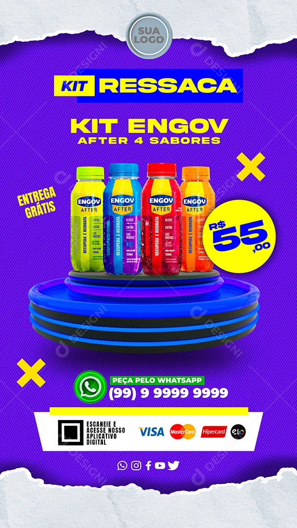 Story Farmácia Social Media PSD Editável