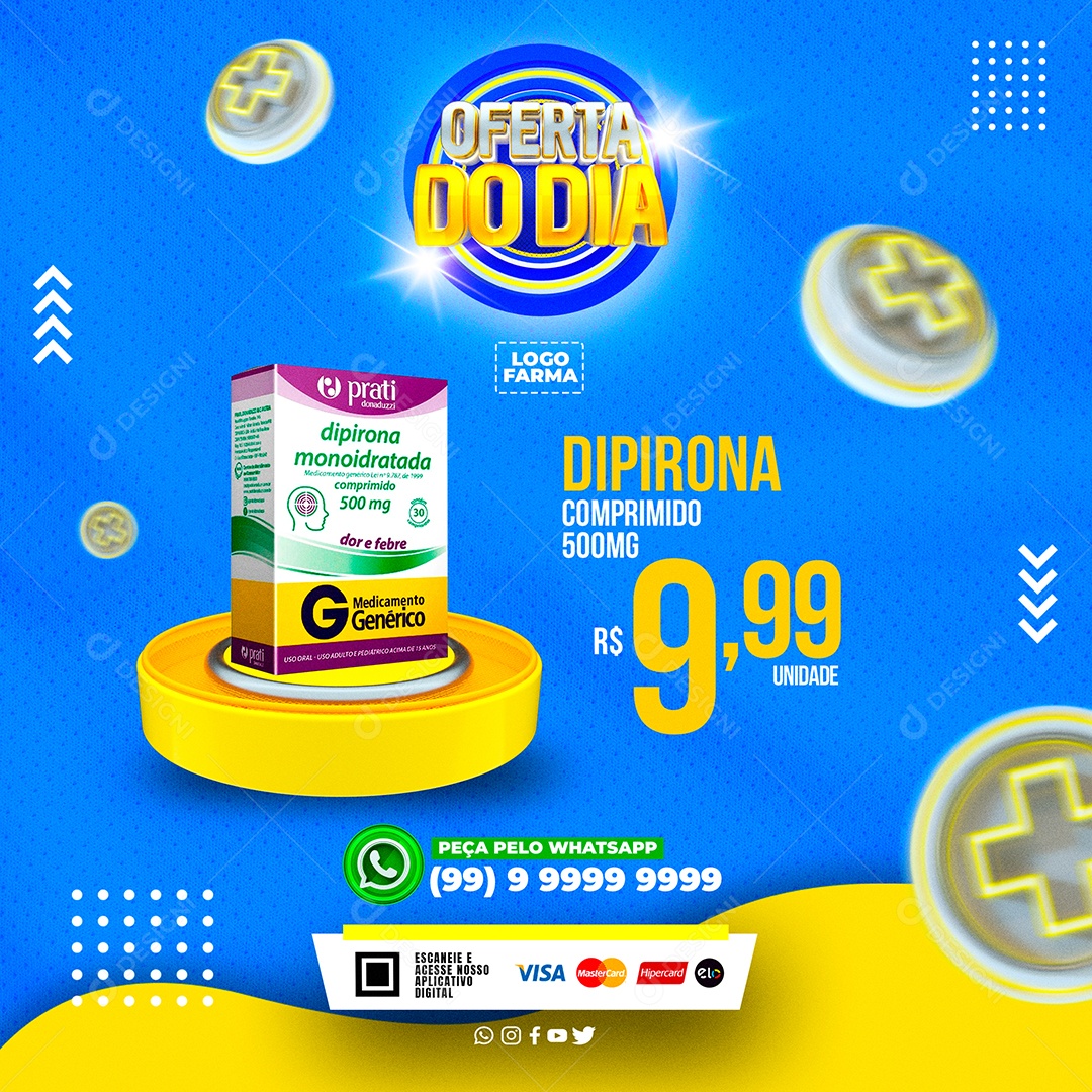 Farmácia Social Media PSD Editável