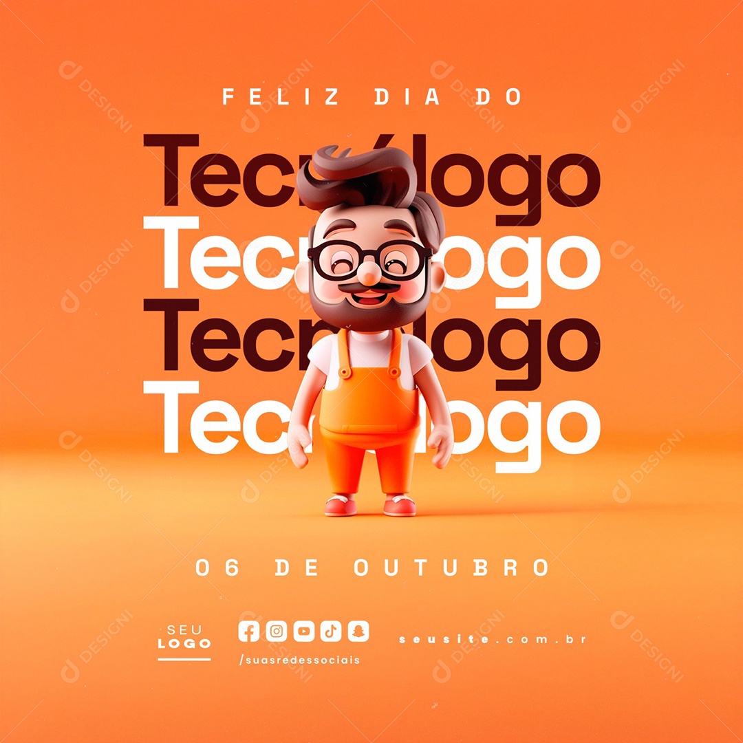 Feliz Dia do Tecnólogo 06 de Outubro Social Media PSD Editável