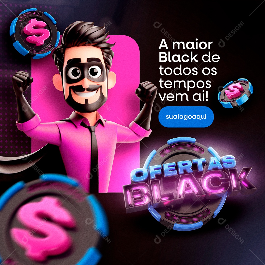Maior Black de Todos os Tempos Social Media PSD Editável