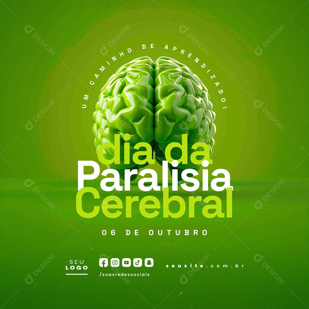 Dia da Paralisia Cerebral 06 de Outubro Social Media PSD Editável