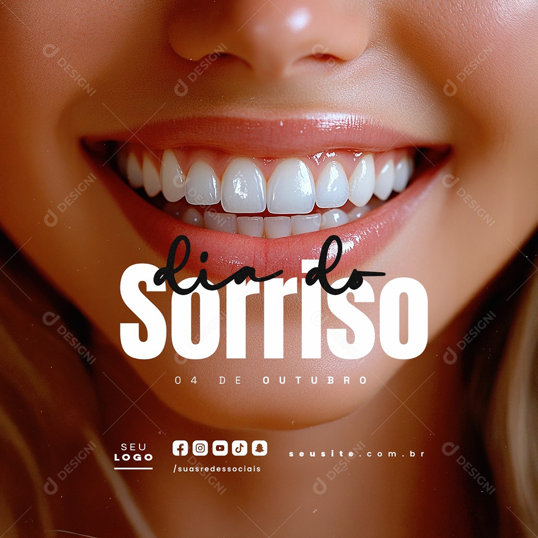 Dia do Sorriso 04 de Outubro Social Media PSD Editável