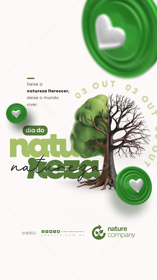 Story Dia da Natureza 04 de Outubro Social Media PSD Editável