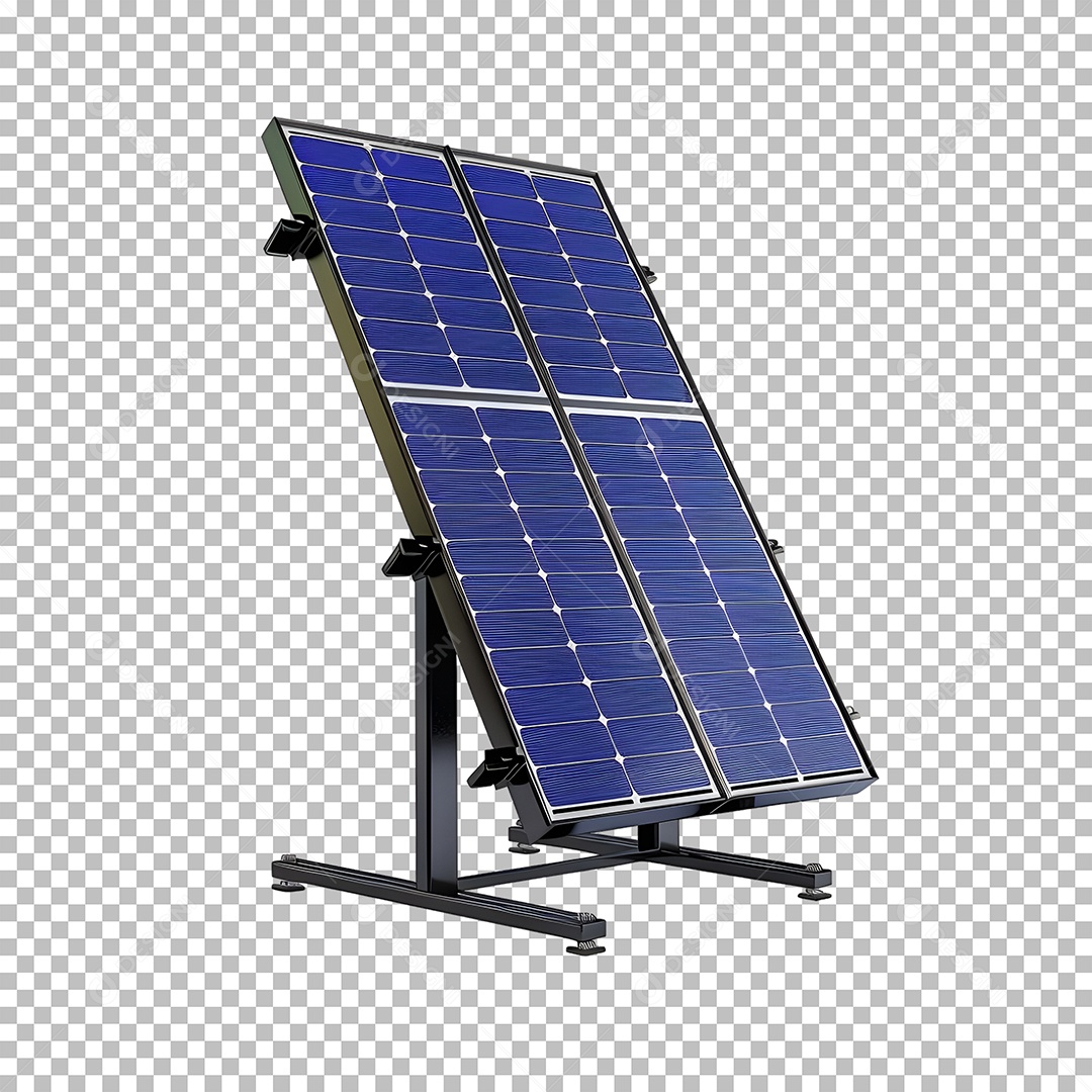 Placa Solar Elemento 3D para Composição PSD Editável