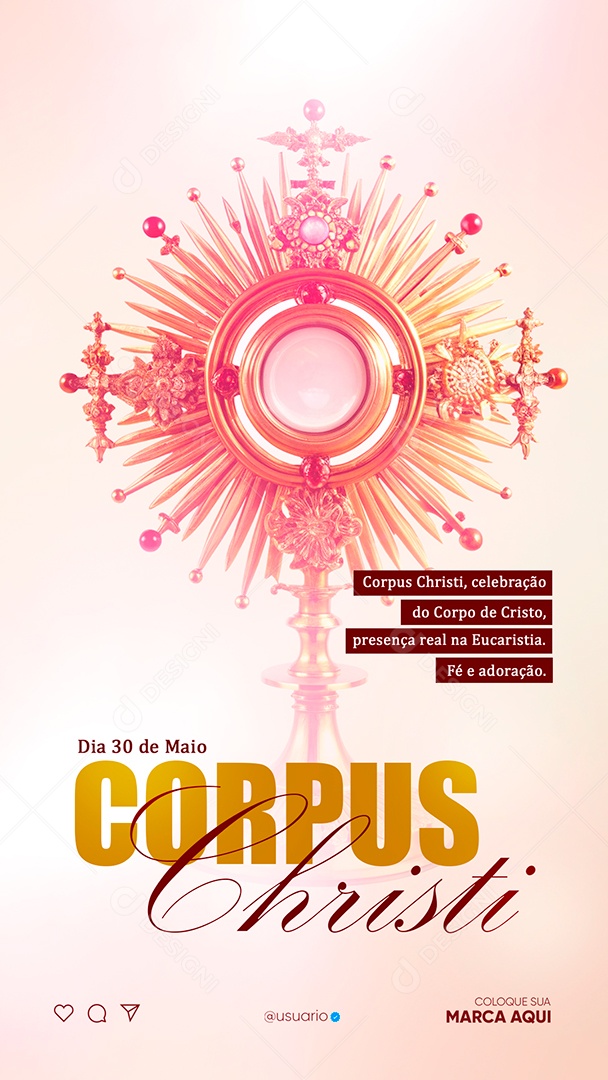 Social Media Story Dia de Corpus Christi PSD Editável