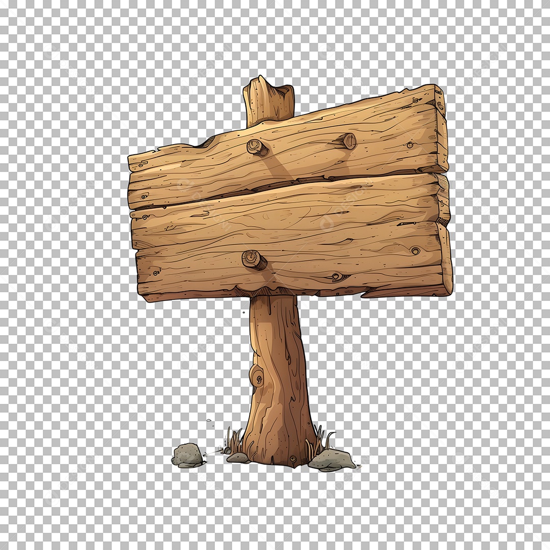 Placa de Madeira Elemento 3D para Composição PSD Editávels