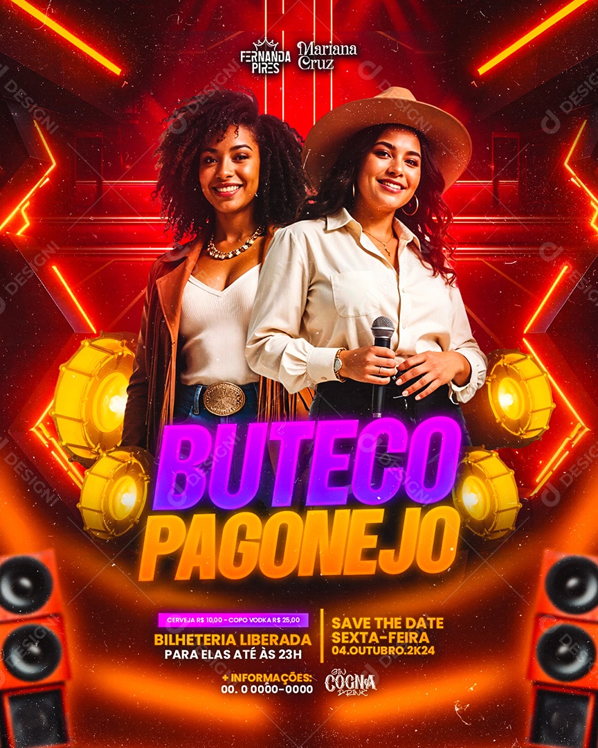 Flyer Buteco Pagonejo Social Media PSD Editável