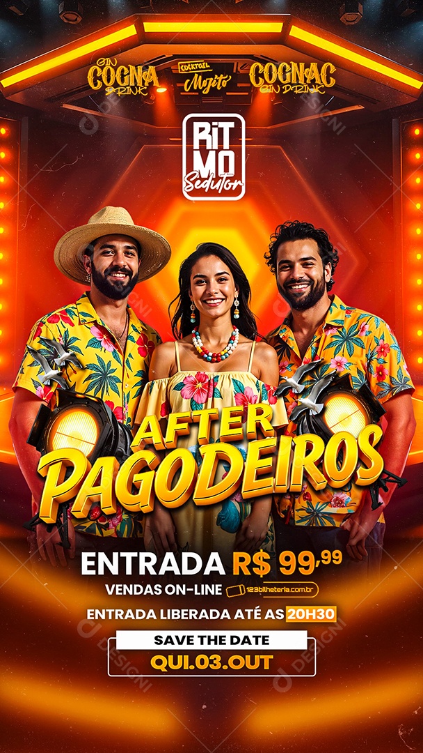 Story Flyer Pagode dos Amigos Social Media PSD Editável