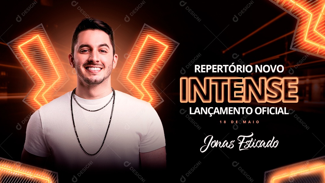 Banner Flyer Repertório Novo Intense Lançamento Oficial Media PSD Editável