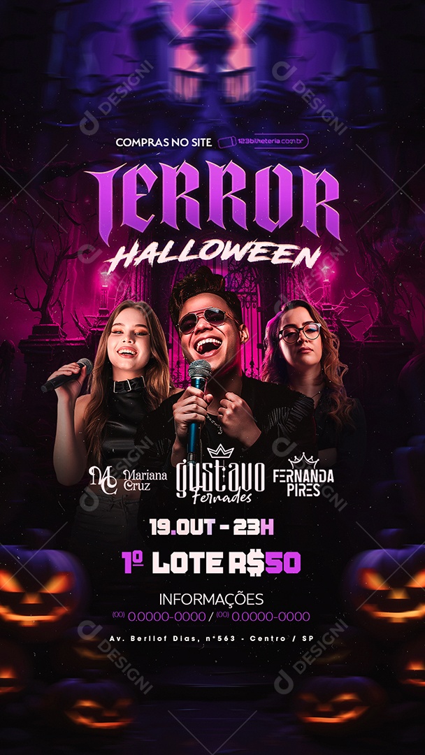 Story Flyer Terror Halloween Social Media PSD Editável