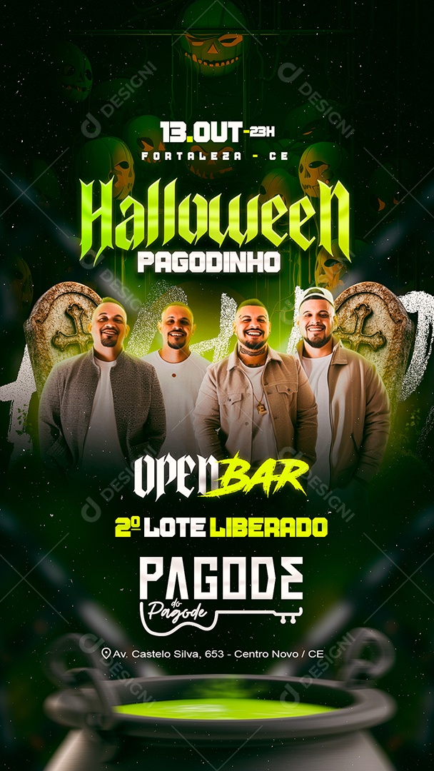 Story Flyer Halloween Pagodinho Social Media PSD Editável