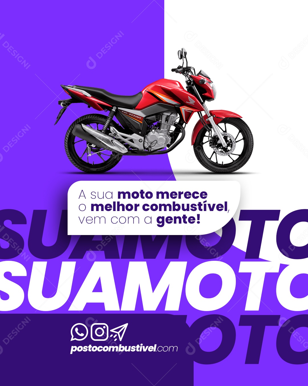 Consórcio Honda Sua Moto Social Media PSD Editável