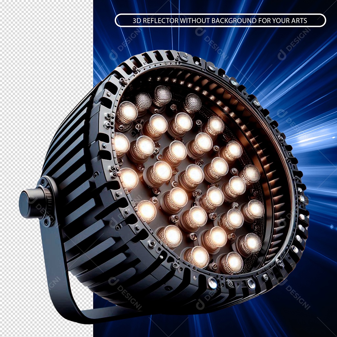 Refletor De Luz Elemento 3D para Composição PSD